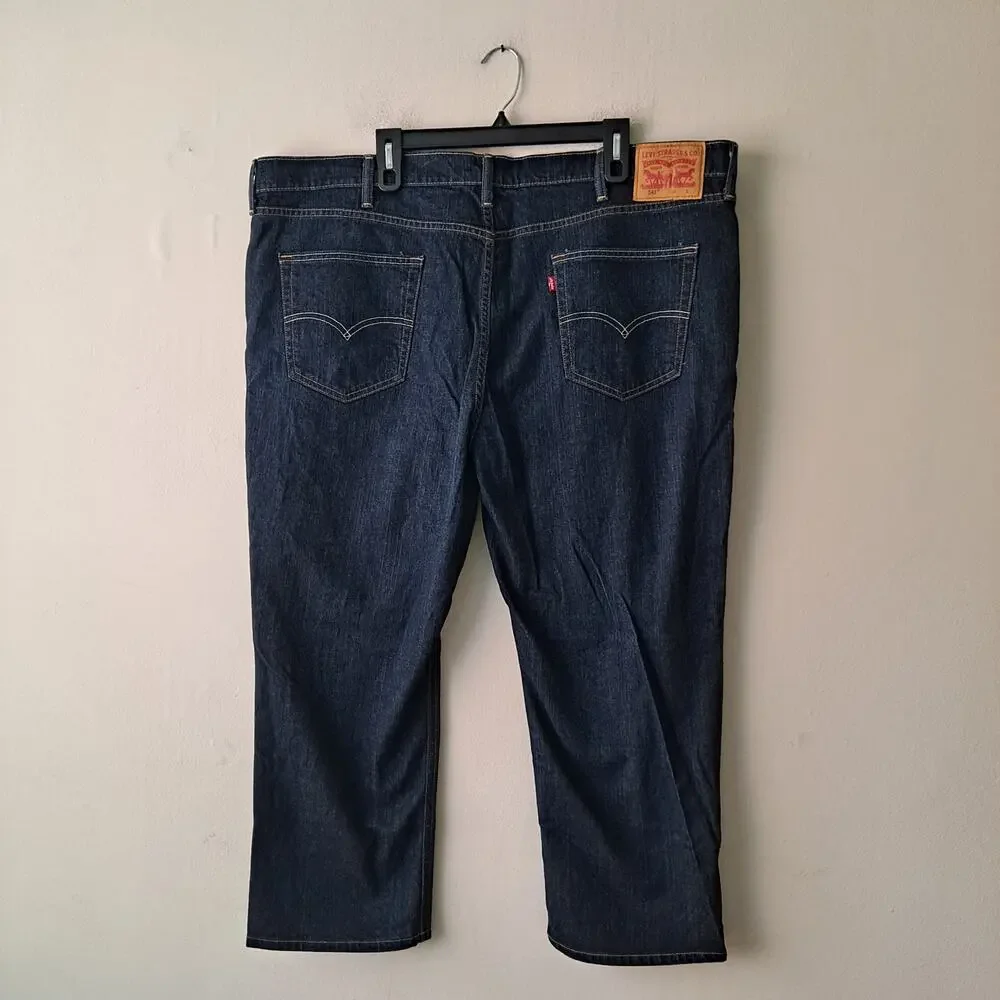Levi's 541 Athletic Taper Fit Denim Jeans Cleaner Medium Wash Mens Size 48
